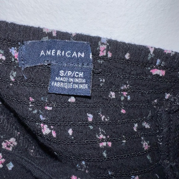 AMERICAN EAGLE NAVY BLUE FORAL DRESS A19 - Picture 4 of 6